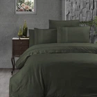 Постельное белье First Choice ранфорс Dark Deluxe - Gala dark green евро