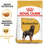 Sucha karma Royal Canin Rottweiler Adult dla dorosłych psów rasy rottweiler 12 kg (3182550736060) - obraz 3