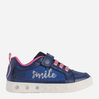 Buty sportowe dziecięce dla dziewczynki na rzepy Geox J258WF-0BCAT-C4268 28 Niebieskie (8050036551221) - obraz 1