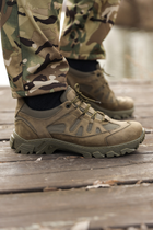 Кросівки демісезонні чоловічі Undolini Крейзі Олива 40 р UND з натуральної шкіри вставками з cordura повітропроникні посилений носок і п'ята - зображення 1