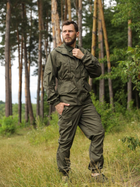Костюм чоловічий демісезонний Undolini Гірка Олива ХБ 48 р UND штани куртка на замку з капюшоном із водонепроникного і вітронепродувного матеріалу - зображення 7
