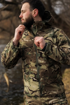 Костюм чоловічий Undolini Soft Shell Мультикам Демісезонний 52 р UND штани куртка з капюшоном на замку збереження тепла захист від вітру й опадів - зображення 8