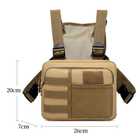 Нагрудна сумка бронежилет пісочний хакі койот - зображення 3