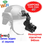 Монокуляр ночного видения c углом обзора 40°, невидимой подсветкой 940nm, wifi, записью и креплением Binock NVG30 (101030) - изображение 1