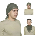 Шарф сетка маскировочный тактичный, военная шаль из треугольной сетки, Хаки - изображение 3