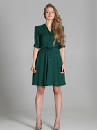 Sukienka trapezowa damska mini Lanti Suk156 34 Zielona (5904252710241) - obraz 1