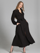 Плаття-сорочка максі жіноче Lanti SUK204 34/36 Чорне (5904252721797) - зображення 3