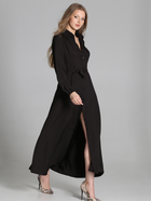 Плаття-сорочка максі жіноче Lanti SUK204 34/36 Чорне (5904252721797) - зображення 4