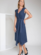 Плаття міді жіноче Deni Cler Milano W-Dc-3275-0M-G7-56-1 40 Синє (3300000736013) - зображення 3