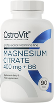 Вітаміни та мінерали OstroVit Magnesium Citrate 400 mg + B6 90 таблеток (5903246229516)