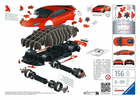 3D Puzzle Ravensburger Pojazdy Lamborghini Huracan Evo Arancio 108 elementów (4005556115716) - obraz 2