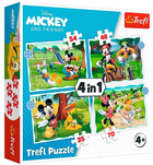 Zestaw puzzle Trefl 4w1 Fajny dzień Mickiego 207 elementów (5900511346046) - obraz 1
