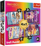 Набір пазлів Trefl 4в1 Модні ляльки Rainbow High 35-48-54-70 елементів (5900511346145) - зображення 1