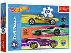 Puzzle Trefl Wyscigi Hot Wheels 60 elementów (5900511173895) - obraz 1