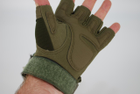 Перчатки тактические без пальцев 9064_M_Olive - изображение 5