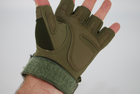 Тактичні рукавички без пальців 9064_L_Olive - зображення 5