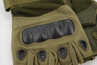 Перчатки тактические без пальцев 9051_L_Olive - изображение 5