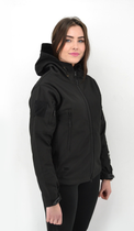 Тактическая женская куртка Eagle Soft Shell с флисом Black 3XL - изображение 3