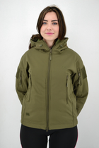 Тактическая женская куртка Eagle Soft Shell с флисом Green Olive XL - изображение 7