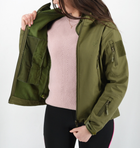 Тактична жіноча куртка Eagle Soft Shell з флісом Green Olive S - зображення 8