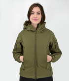 Тактическая женская куртка Eagle Soft Shell с флисом Green Olive L - изображение 3