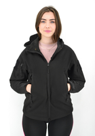 Тактическая женская куртка Eagle Soft Shell с флисом Black XL - изображение 4