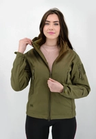 Тактическая женская куртка Eagle Soft Shell с флисом Green Olive M - изображение 4