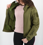 Тактическая женская куртка Eagle Soft Shell с флисом Green Olive M - изображение 8
