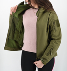 Тактична жіноча куртка Eagle Soft Shell з флісом Green Olive 3XL - зображення 8