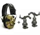 Тактичні військові навушники для шолома Walker's Razor з кріпленням Чебурашка навушники для кріплення каску ЗСУ - зображення 1