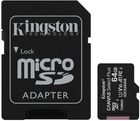 Karta pamięci Kingston microSDXC 3x64GB Canvas Select Plus Class 10 UHS-I U1 V10 A1 + SD-adapter (740617299007) - obraz 1