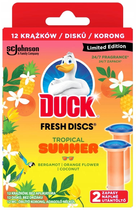 Żelowe krążki do WC Duck Tropical Summer wymienne wkłady 2 x 36 ml (5000204283808) - obraz 1