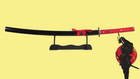 Самурайський меч Катана RED SAMURAI KATANA на підставці в подарунковому кейсі - зображення 3