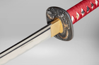 Самурайский меч Катана RED SAMURAI KATANA на подставке в подарочном кейсе - изображение 4