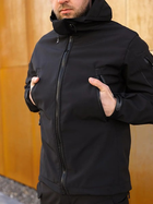 Куртка демісезонна Soft Shell чорна 46 - зображення 1