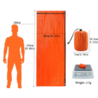 Мешок спальный спасательное лавсановое одеяло Orange - изображение 4
