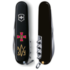 Ніж Victorinox Climber Army Чорний Емблема ЗСУ + Тризуб ЗСУ (1.3703.3_W1015u) - зображення 4