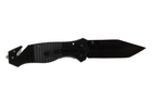 Нож складной MASTERTOOL "ELMAX" 207х37х16 мм черное нержавеющее лезвие алюминиевая рукоятка стропорез MASN-2473 - изображение 5