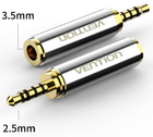 Adapter Vention 2.5 mm na 3.5 mm CTIA-OMTP 4 pin (VAB-S02) - obraz 3