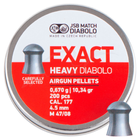Пули пневм JSB Diabolo Exact Heavy 4.52 мм, 0,67гр., 200шт. упаковка - изображение 1