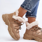 Жіночі зимові черевики високі Cresandi 36 Бежеві (5905677025538) - зображення 4