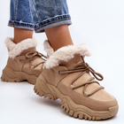Жіночі зимові черевики високі Cresandi 36 Бежеві (5905677025538) - зображення 6
