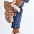 Жіночі зимові черевики високі Cresandi 42 Бежеві (5905677025590) - зображення 7