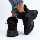 Жіночі зимові черевики високі Cresandi 37 Чорні (5905677025477) - зображення 7
