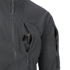 Куртка чоловіча демісезонна Helikon-Tex Флісова 2XL Сіра M-T оснащена додатковими панелями на липучках для легкої персоналізації двома кишенями для біцепса з 100% поліестеру Застібка-блискавка YKK спереду від шиї до талії із захистом для підборіддя - зображення 7