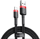 Kabel Baseus Cafule Cable USB For iP 2 A 3 m Red/Black (CALKLF-R91) - obraz 1