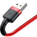 Kabel Baseus Cafule Cable USB For iP 2 A 3 m Red/Red (CALKLF-R09) - obraz 5