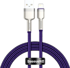 Kabel Baseus Cafule Series Metal Data Cable USB to IP 2.4 A 1 m Purple (CALJK-A05) - obraz 1