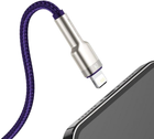 Кабель Baseus Cafule Series Metal Data Cable USB to IP 2.4 А 1 м Purple (CALJK-A05) - зображення 3
