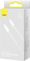 Kabel Baseus Dynamic Series Fast Charging Data Cable Type-C to iP 20 W 1 m White (CALD000002) - obraz 3